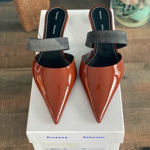 Proenza Schouler Patent Leather Mule - Brown 40IT
